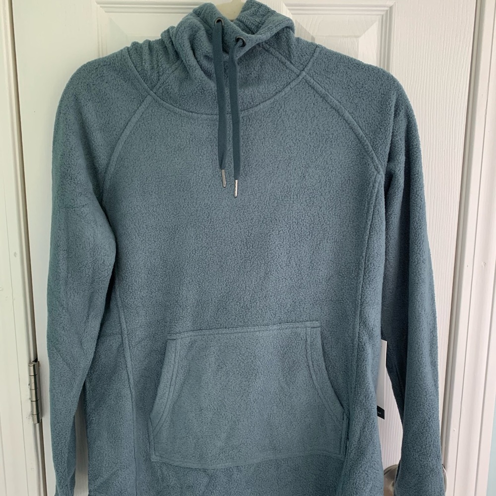 Cozy blue turtle neck hoodie